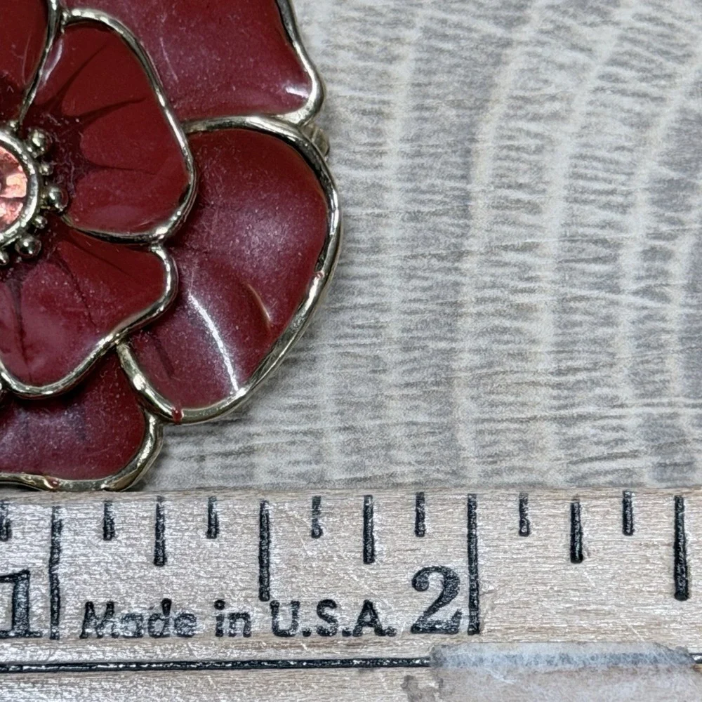 Vintage Liz Claiborne Flower Brooch Vintage Inspired Cottagecore Statement‎ Pin
